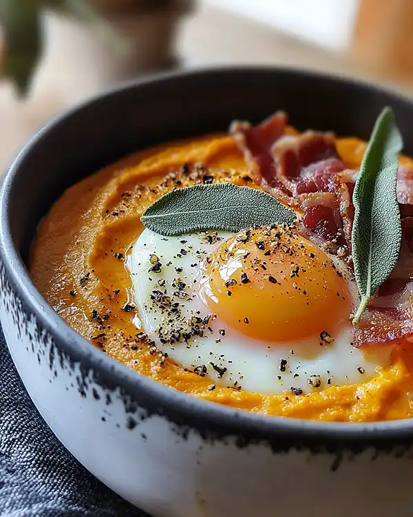 Recette Œuf Parfait sur Velouté de Potimarron