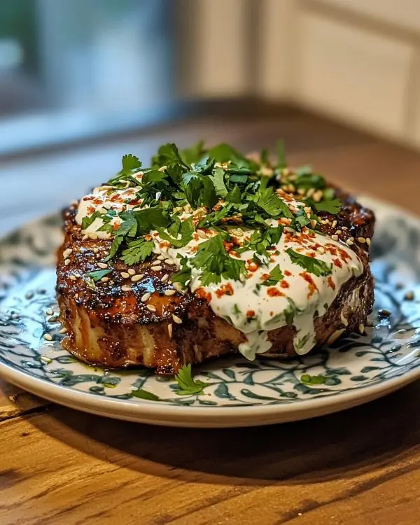 Steak de Céleri-Rave Rôti Laqué Harissa-Miel 4 Recette Steak de Céleri-Rave Rôti Laqué Harissa-Miel