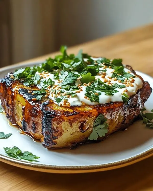 Steak de Céleri-Rave Rôti Laqué Harissa-Miel 3 Recette Steak de Céleri-Rave Rôti Laqué Harissa