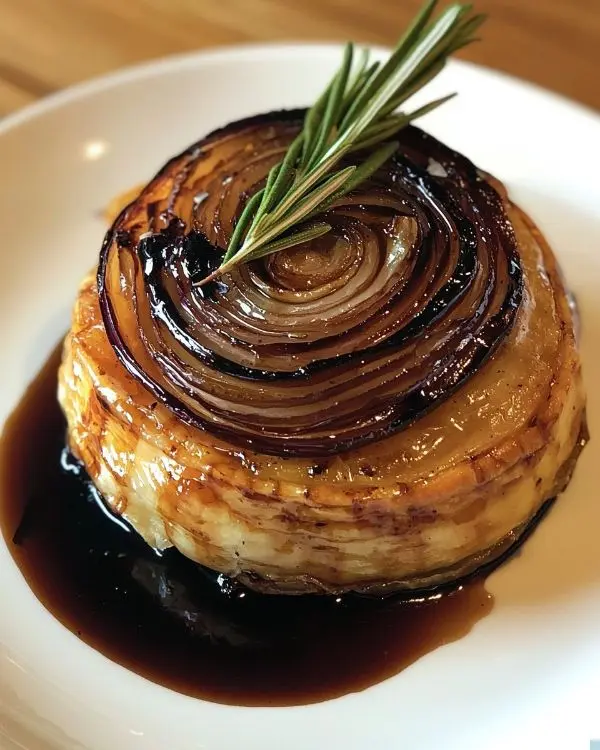 Recette Tarte Tatin d'Échalotes Confites au Balsamique