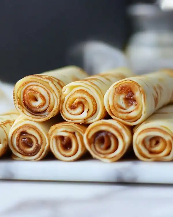 Roulés de crêpes au chocolat