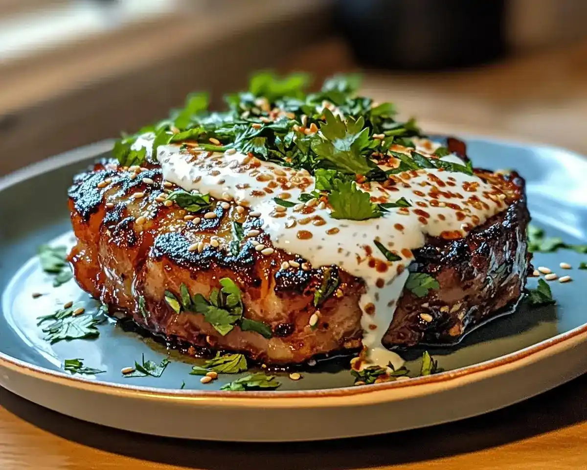 Steak de Céleri-Rave Rôti Laqué Harissa-Miel 1 Steak de Céleri-Rave Rôti Laqué Harissa-Miel