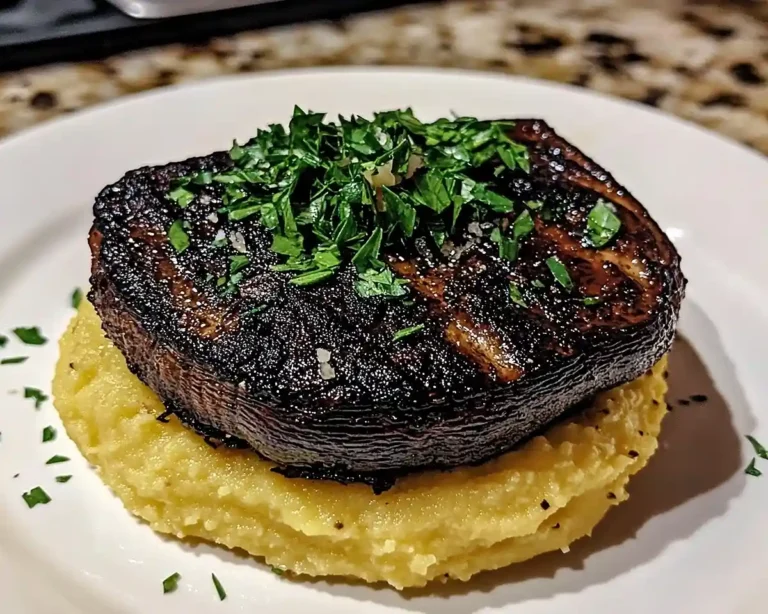 Steak de Champignon Portobello Laqué à l'Ail Noir 9 Steak de Champignon Portobello