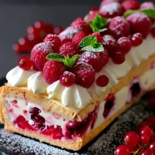 Bûche Mascarpone-Framboise Sans Cuisson 2 Bûche Mascarpone-Framboise Sans Cuisson