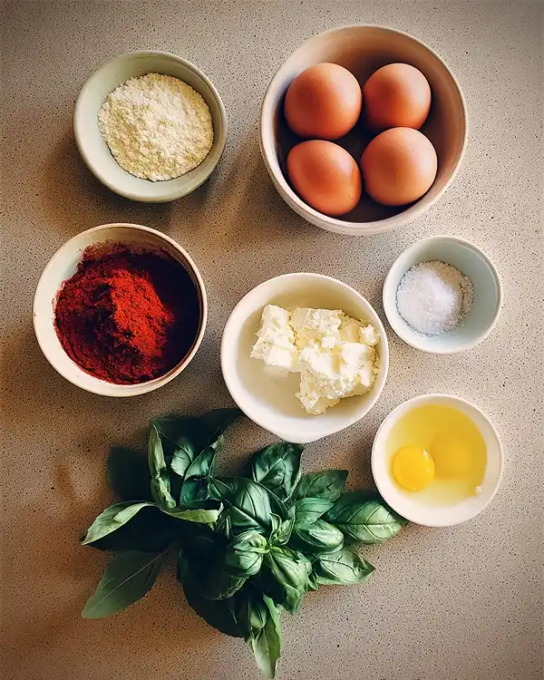 Les ingrédients pour Macaron Salé de Tomate