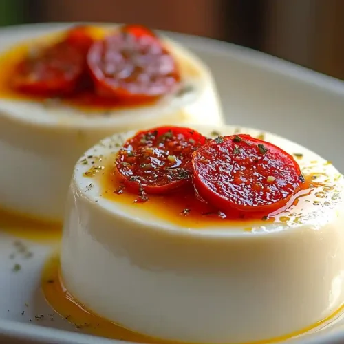 Recette Panna Cotta Salée au Parmesan Coulis de Poivron Rouge