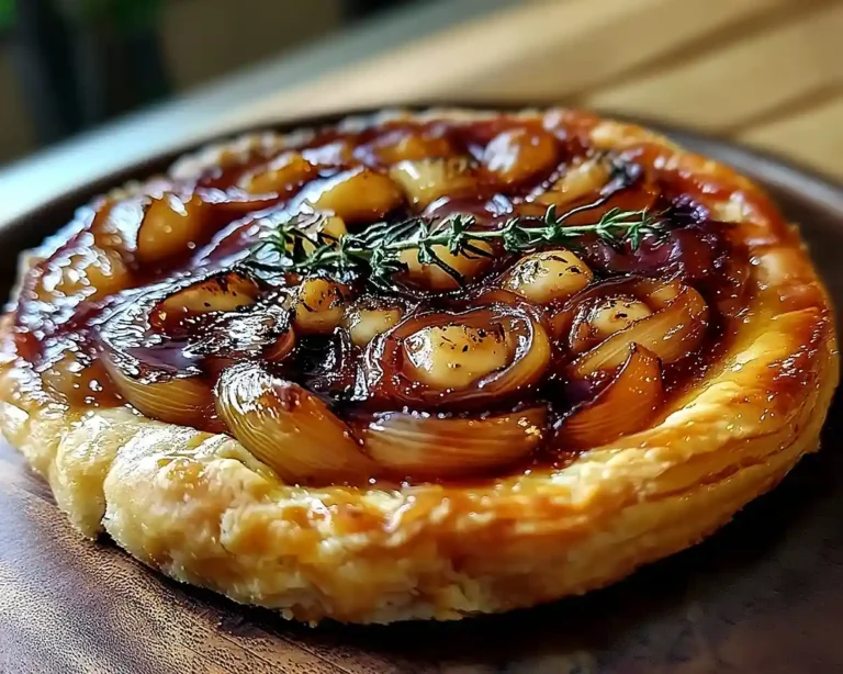 Tarte Tatin d’Échalotes Confites