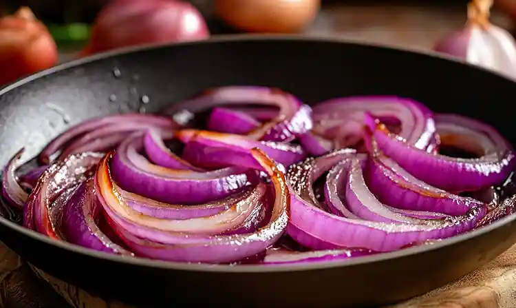 Tarte Tatin d'Oignons Rouges au Balsamique Cuisson