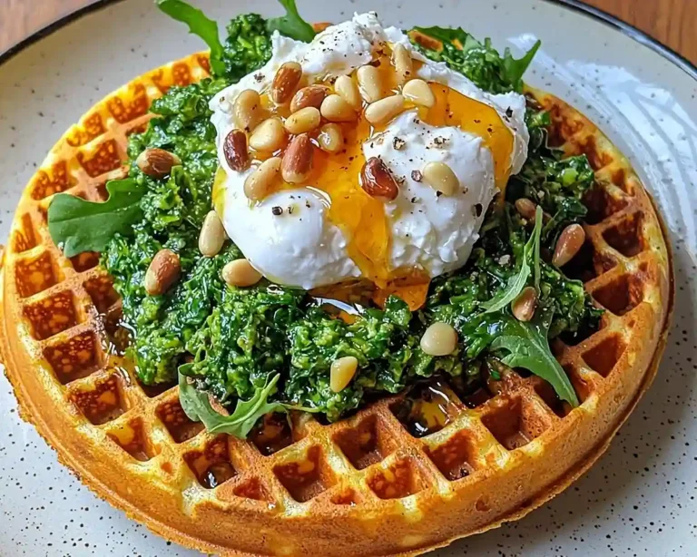 Gaufre de Patate Douce Burrata Crémeuse