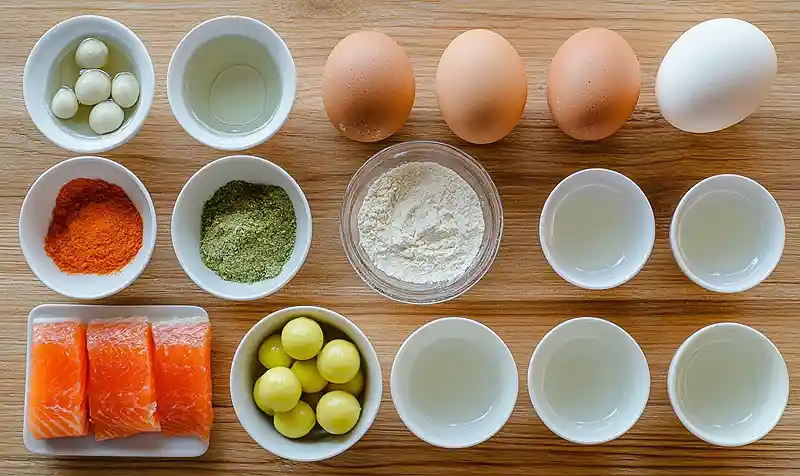 Éclair Salé Saumon Fumé Croustillant 3 Les ingrédients pour Éclair Salé Saumon Fumé