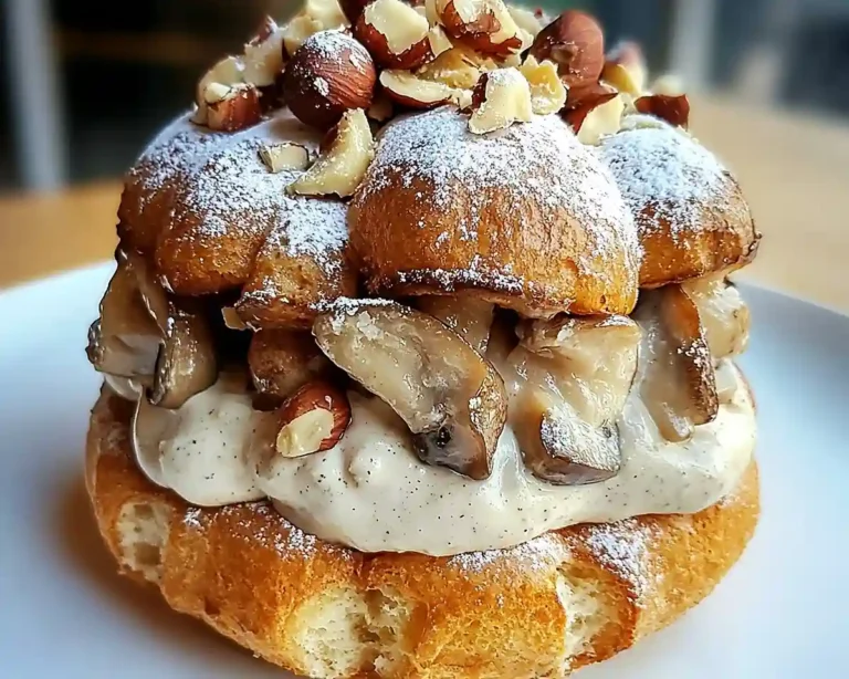 Paris-Brest Salé au Praliné de Champignons & Crème de Parmesan