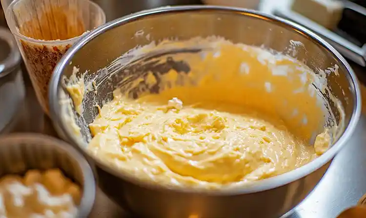 Préparation Canelé Salé au Chorizo avec un cœur fondant de chèvre au miel pimenté