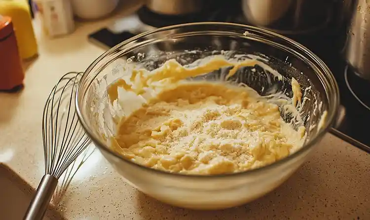 Préparation Cannelés Salés au Parmesan et Piment d'Espelette, cœur moelleux à la soubressade