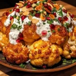 Recettes Légumes Rôtis et Steaks Végétaux 15 Recette Chou-Fleur Rôti Entier avec laquage harissa-miel caramélisé et sauce yaourt fraîche