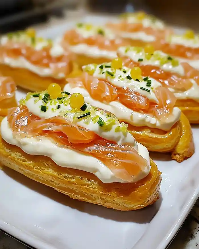 Éclair Salé Saumon Fumé Croustillant 5 Recette Éclair Salé Saumon Fumé