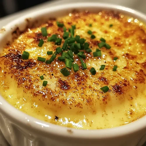 Crème Brûlée Salée au Parmesan avec Tartare de Saint-Jacques