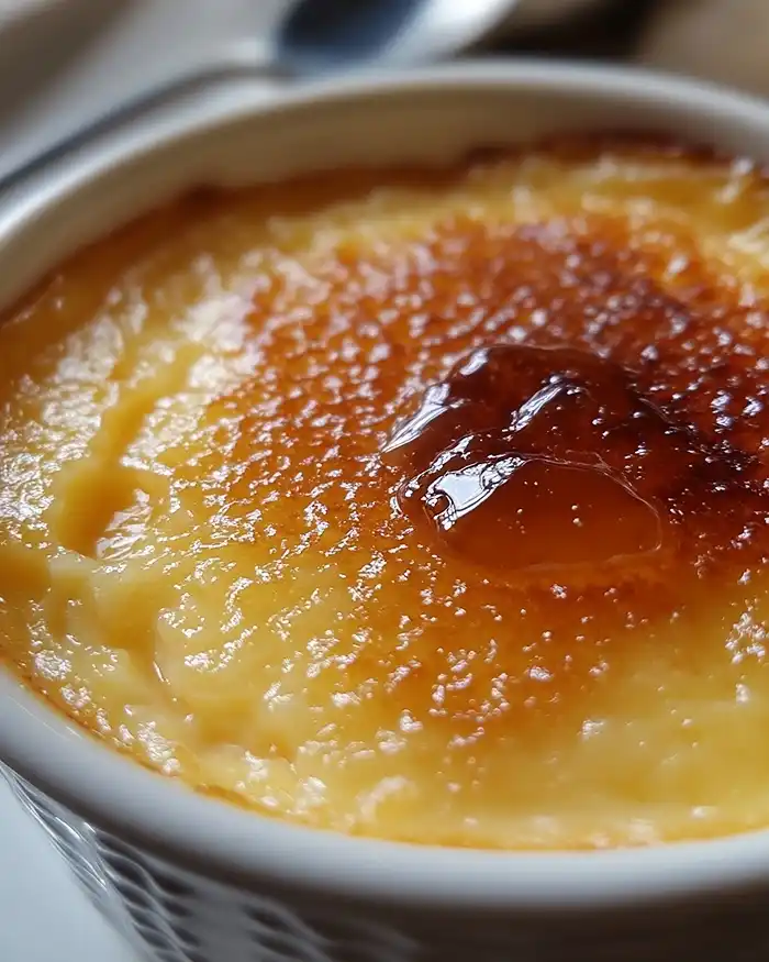 Crème brûlée salée au foie gras avec gelée de Sauternes