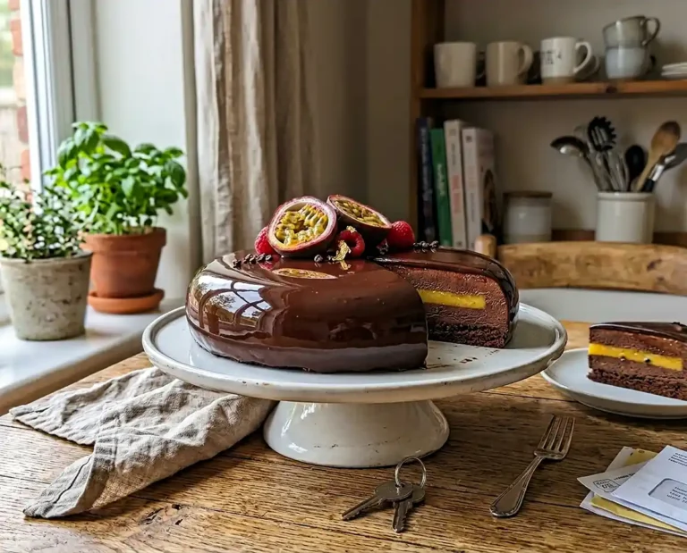 Entremets Miroir au Chocolat & Fruits de la Passion