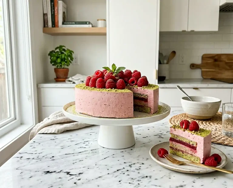 Entremets Pistache & Framboise