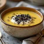 Îles Flottantes Salées et Meringues Créatives 6 Ile-Flottante-Salee-a-lAil-Noir-sur-Veloute-de-Potimarron