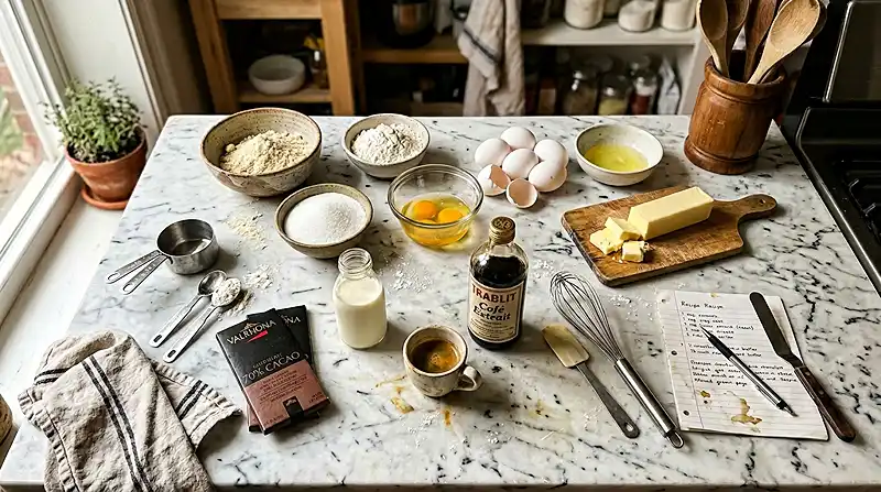 Ingredients pour Opéra Café-Chocolat Traditionnel