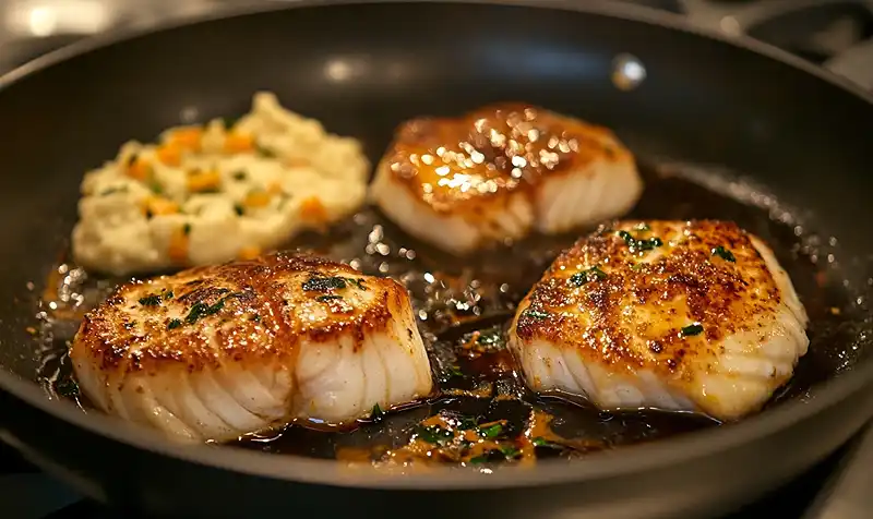 La cuisson de Tataki de Lotte