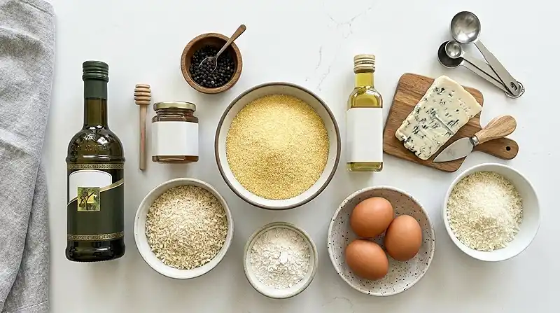 Cromesquis de Polenta Crémeuse à la Truffe 3 Les ingrédients pour Cromesquis de Polenta Crémeuse à la Truffe