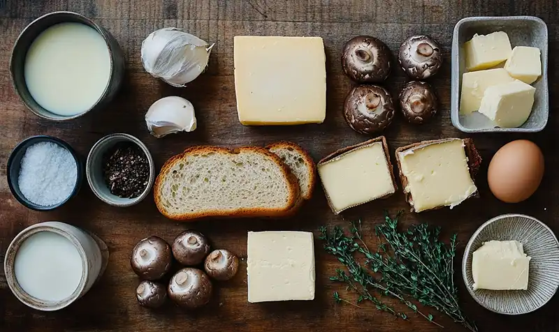 Croque-Monsieur Perdu au Confit de Canard 3 Les-ingredients-pour-Croque-Monsieur-Perdu-au-Confit-de-Canard