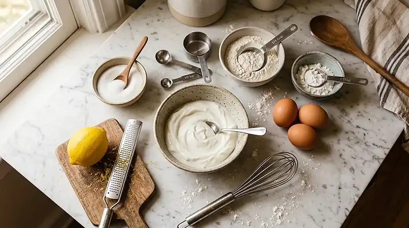 Les ingrédients pour Gâteau nuage au citron
