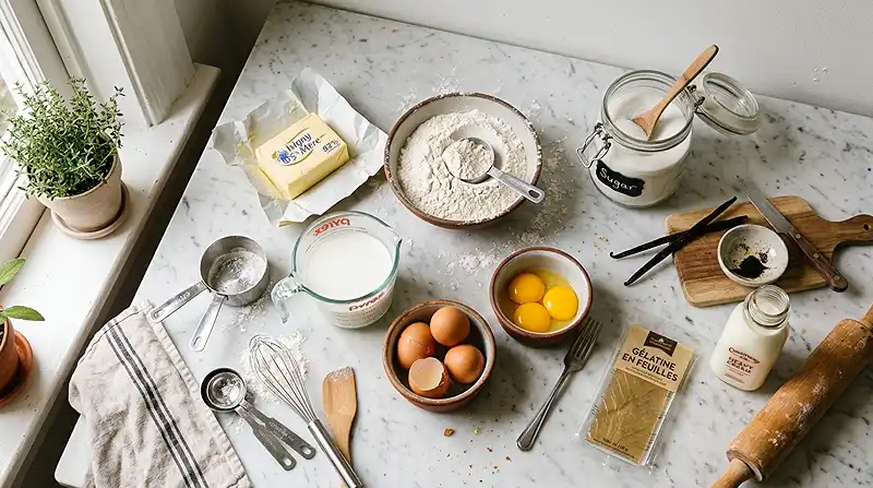 Millefeuille à la Vanille de Madagascar 3 Les ingrédients pour Millefeuille à la Vanille de Madagascar