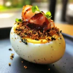 Recettes Œufs Gourmands et Cromesquis 7 OEuf-Mollet-Pane-au-Sarrasin-Creme-de-Topinambour