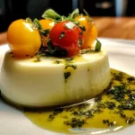 Panna Cotta Salée au Parmesan et Tartare de Tomates Jaunes