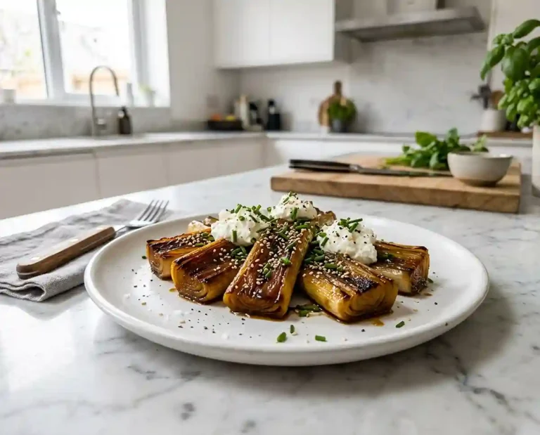 Poireaux Fondants Laqués au Miso