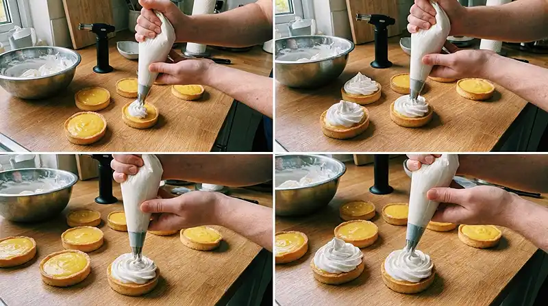 Préparation de Tartelettes au citron et zeste de yuzu