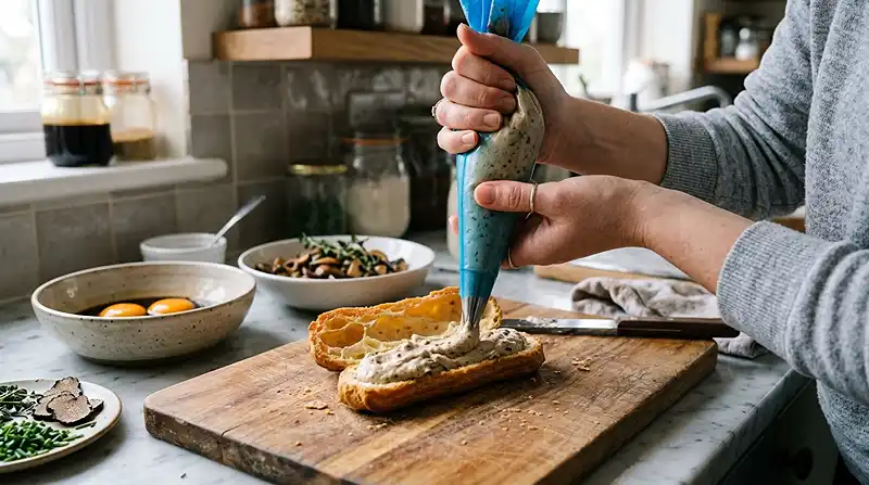 Éclair Salé Forestier Irrésistible 4 Préparation de la Éclair Salé Forestier