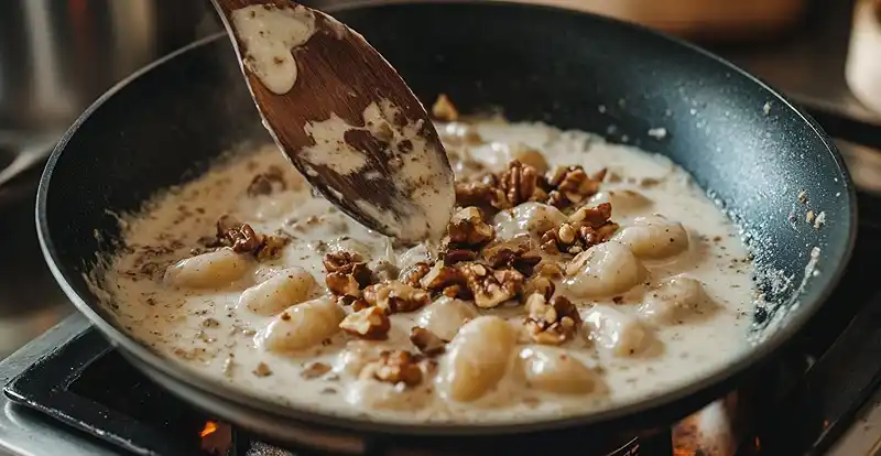 Gnocchis Poêlés Crème de Gorgonzola et Figues Rôties 4 Preparation-de-la-Gnocchis-Poeles-Creme-de-Gorgonzola-et-Figues-Roties