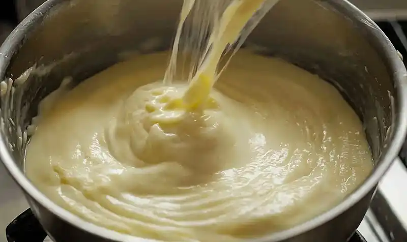 Cromesquis d'Aligot à la Truffe, Cœur Coulant de Cantal 4 Preparation de la recette Cromesquis dAligot a la Truffe Coeur Coulant de Cantal