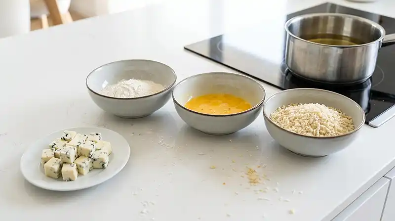 Cromesquis de Polenta Crémeuse à la Truffe 4 Préparation de la recette Cromesquis de Polenta Crémeuse à la Truffe