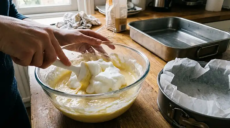 Préparation de la recette Gâteau nuage au citron