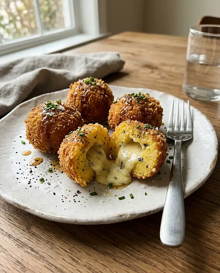 Cromesquis de Polenta Crémeuse à la Truffe 5 Recette Cromesquis de Polenta Crémeuse à la Truffe