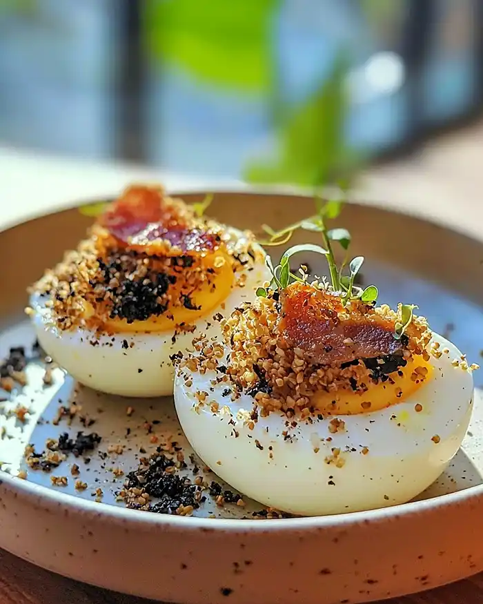 Œuf Mollet Pané au Sarrasin avec Crème de Topinambour 4 Recette-OEuf-Mollet-Pane-au-Sarrasin-Creme-de-Topinambour
