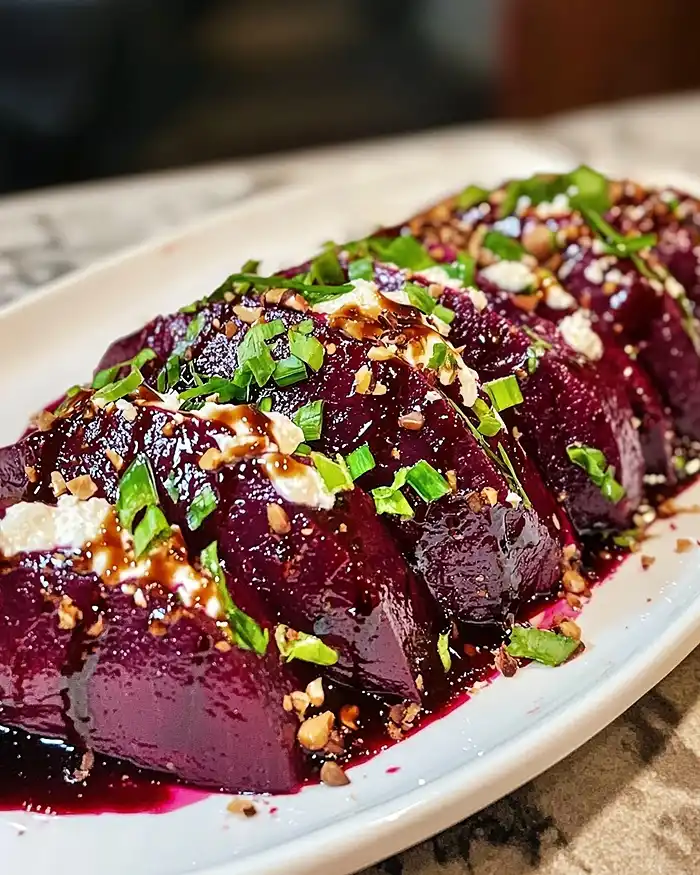 Tataki de Betterave Laquée Balsamique-Soja (Chèvre ou Feta Noisette) 6 Tataki-de-Betterave-Laquee-Balsamique-Soja-Creme-de-Feta-a-la-Noisette