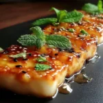 Recettes Tatakis et Viandes Mi-cuites 12 Tataki-de-Halloumi-Laque-a-la-Rhubarbe