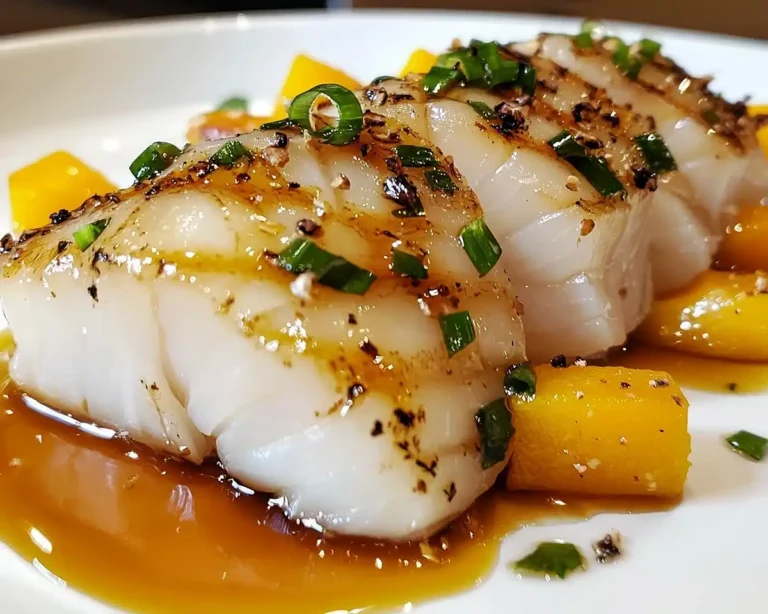 Tataki de Lotte Laquage Orange-Soja