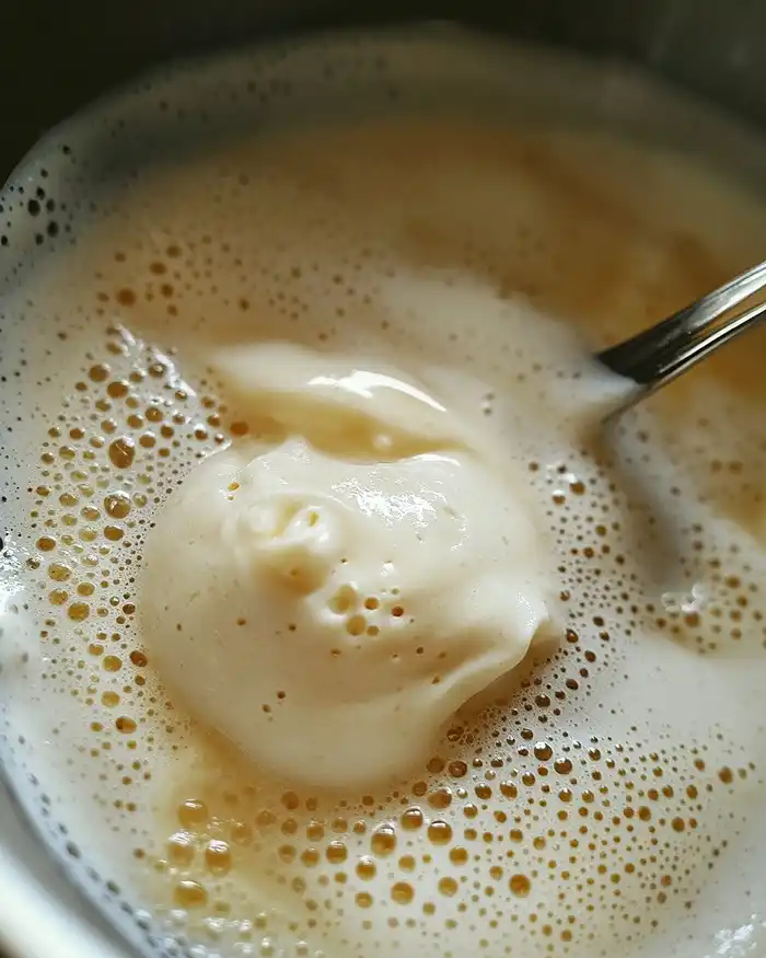 Îles Flottantes Salées et Meringues Créatives 3 quenelle de meringue salée pochée dans une eau frémissante