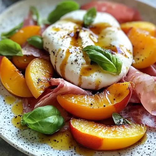 Burrata-sur-Nectarines-Roties-au-Balsamique-Jambon-de-Parme