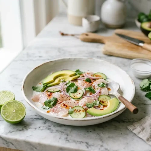 Ceviche de daurade classique au lait de coco