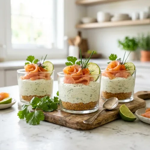 Cheesecake salé au saumon fumé et citron vert
