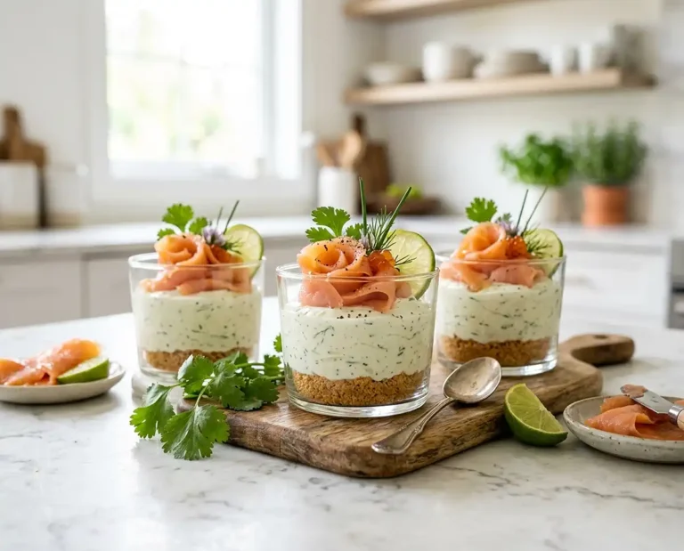 Cheesecake salé au saumon fumé et citron vert