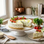 Cheesecake salé concombre feta sans cuisson